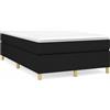 vidaXL Struttura letto senza materasso nero 120x200 cm in tessuto