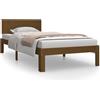 vidaXL Letto in legno massiccio pino marrone miele 90x200 cm