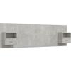 vidaXL Testiera con comodini in legno grigio cemento