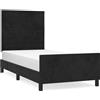 vidaXL Struttura letto con testiera nera 80x200 cm in velluto