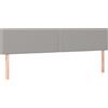 vidaXL Testiere 2 pz. Tessuto grigio chiaro 100x5x78/88 cm