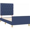 vidaXL Struttura letto senza materasso blu 80x200 cm in tessuto