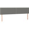 vidaXL Testiere 2 pz. Tessuto grigio scuro 100x5x78/88 cm