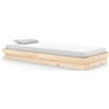 vidaXL Letto in legno massiccio 90x200 cm