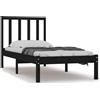 vidaXL Letto in legno massiccio di pino nero 75x190 cm