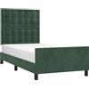 vidaXL Struttura letto senza materasso verde scuro 80x200 cm velluto