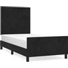 vidaXL Struttura letto con testiera nera 80x200 cm in velluto