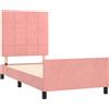 vidaXL Struttura letto con testiera rosa 80x200 cm in velluto
