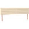 vidaXL Testiere 2 pezzi Tessuto Crema 100x5x78/88 cm