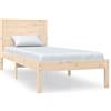 vidaXL Letto in legno massiccio senza materasso 90x200 in legno di pino