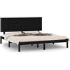 vidaXL Letto in legno massiccio di pino nero 200x200 cm