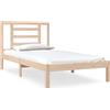 vidaXL Letto in legno massiccio senza materasso 90x190 cm pino