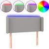 vidaXL Testata LED grigio chiaro 83x16x78/88 cm tessuto