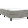 vidaXL Struttura letto grigio chiaro 80x200 cm in velluto