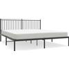 vidaXL Struttura letto con testiera in metallo nero 183x213 cm