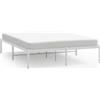 vidaXL Struttura letto in metallo bianco 140x200 cm