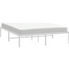 vidaXL Struttura letto in metallo bianco 160x200 cm