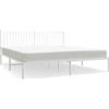 vidaXL Struttura letto con testiera in metallo bianco 183x213 cm