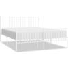 vidaXL Struttura letto con testiera e pediera in metallo bianco 160x200 cm