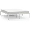 vidaXL Struttura letto in metallo bianco 140x190 cm