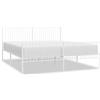 vidaXL Struttura letto con testiera e pediera in metallo bianco 200x200 cm