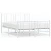 vidaXL Struttura letto con testiera e pediera in metallo bianco 120x200 cm