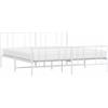 vidaXL Struttura letto con testiera e pediera in metallo bianco 193x203 cm
