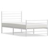 vidaXL Struttura letto con testiera e pediera in metallo bianco 107x203 cm