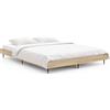 vidaXL Struttura letto senza materasso rovere Sonoma 140x190 cm materiale a base di legno