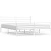 vidaXL Struttura letto con testiera e pediera in metallo bianco 180x200 cm