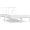 vidaXL Struttura letto con testiera in metallo bianco 150x200 cm