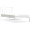 vidaXL Struttura letto con testiera in metallo bianco 107x203 cm