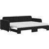 vidaXL Divano letto estraibile con materasso Nero 80x200 cm Velluto