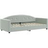 vidaXL Letto da giorno grigio chiaro 90x200 cm in velluto