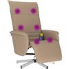 vidaXL Sedia per massaggi con poggiapiedi in Pelle finta marrone cappuccino