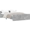 vidaXL Giroletto con testiera e pediera grigio cemento 135x190 cm