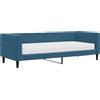 vidaXL Divano letto con materasso blu 80x200 cm Velluto
