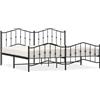 vidaXL Struttura letto con testiera e pediera in metallo nero 193x203 cm