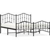 vidaXL Struttura letto con testiera e pediera in metallo nero 183x213 cm