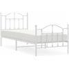 vidaXL Struttura letto con testiera e pediera in metallo bianco 80x200 cm