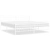 vidaXL Struttura letto con testiera e pediera in metallo bianco 193x203 cm