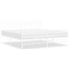 vidaXL Struttura letto con testiera e pediera in metallo bianco 183x213 cm