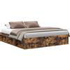 vidaXL Struttura letto in rovere fumé 200x200 cm