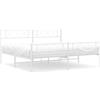 vidaXL Struttura letto con testiera e pediera in metallo bianco 183x213 cm
