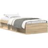 vidaXL Struttura letto Sonoma in rovere 75x190 cm