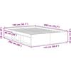 vidaXL Struttura letto in rovere affumicato 140x200 cm