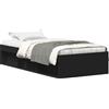 vidaXL Struttura letto nera 75x190 cm