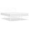 vidaXL Struttura letto con testiera e pediera in metallo bianco 150x200 cm
