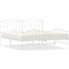 vidaXL Struttura letto con testiera e pediera in metallo bianco 183x213 cm