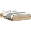 vidaXL Struttura letto Sonoma in rovere 150x200 cm